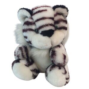 Vintage Circus Circus Casino White Tiger Plush 9" Stuffed Animal Toy Stripes